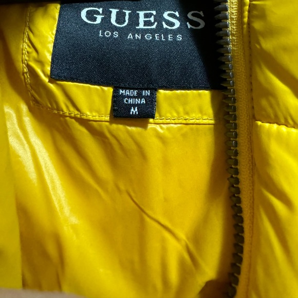 GUESS Winter Puffer Jacket Yellow - Picture 4 of 5